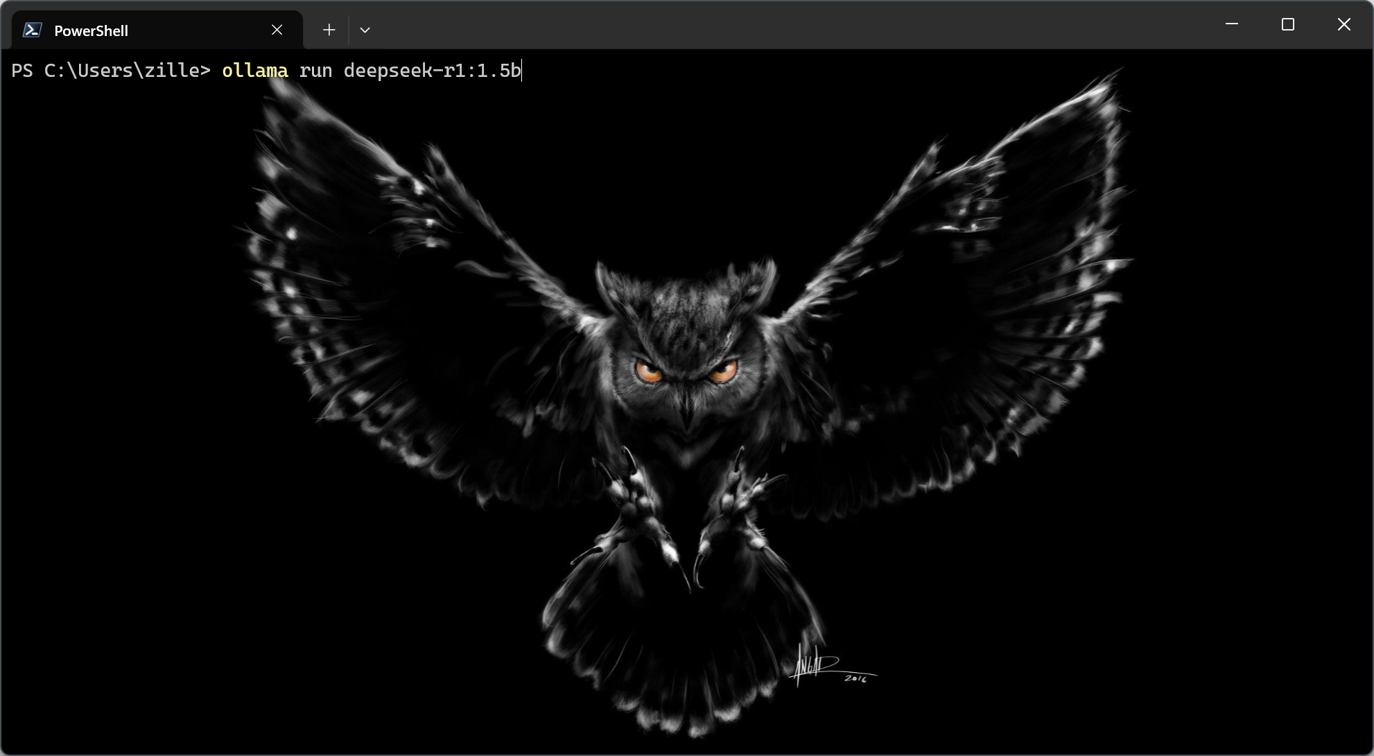 Kör kommandot i terminalen